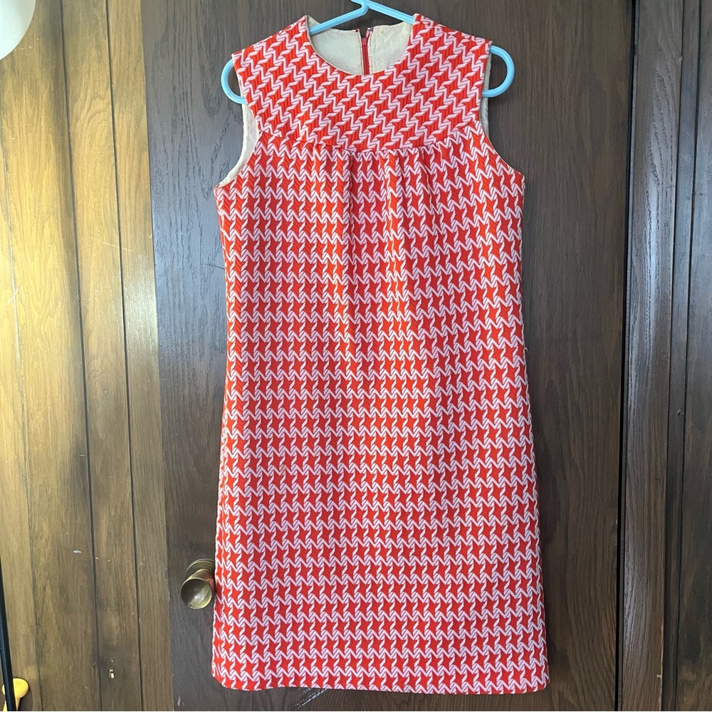 VICKY VAUGHN JUNIOR GROOVY HIPPIE FAR OUT ORANGE DRESS Vintage 60’s Era